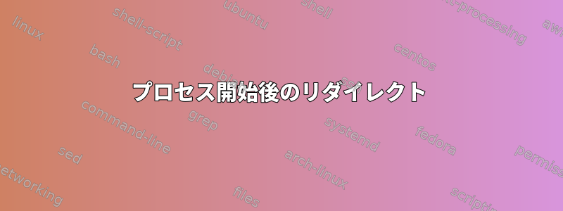 プロセス開始後のリダイレクト