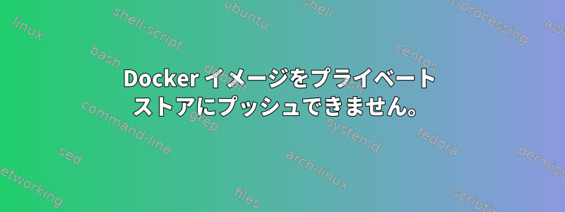 Docker イメージをプライベート ストアにプッシュできません。