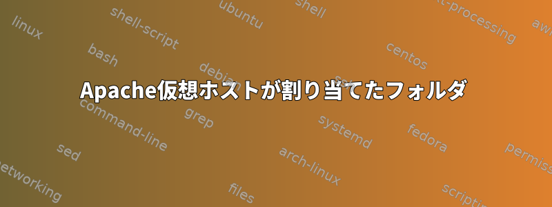 Apache仮想ホストが割り当てたフォルダ