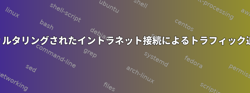 フィルタリングされたイントラネット接続によるトラフィック追跡