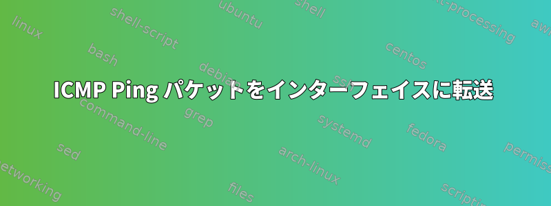 ICMP Ping パケットをインターフェイスに転送