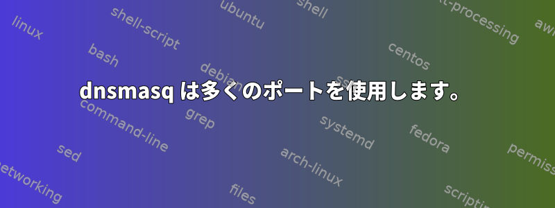 dnsmasq は多くのポートを使用します。