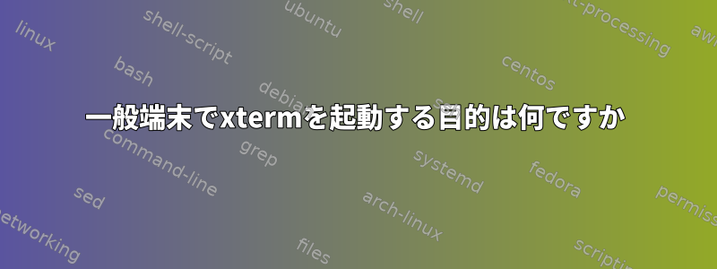 一般端末でxtermを起動する目的は何ですか