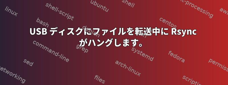 USB ディスクにファイルを転送中に Rsync がハングします。