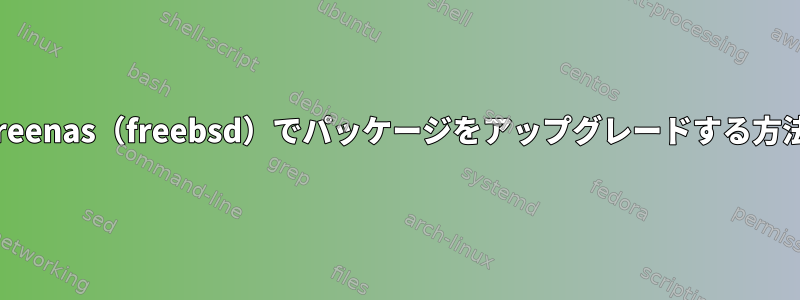 freenas（freebsd）でパッケージをアップグレードする方法