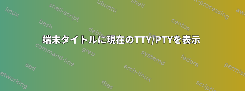 端末タイトルに現在のTTY/PTYを表示