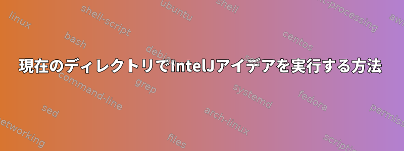 現在のディレクトリでIntelJアイデアを実行する方法