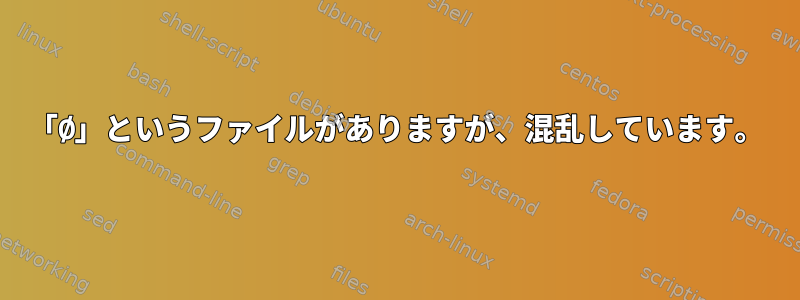 「Ø」というファイルがありますが、混乱しています。