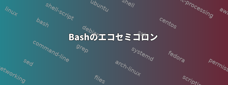 Bashのエコセミコロン