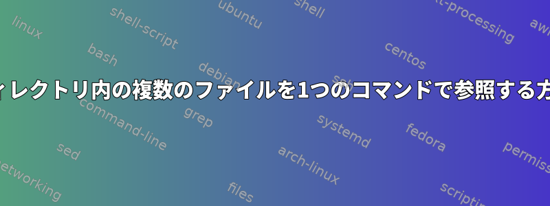 ディレクトリ内の複数のファイルを1つのコマンドで参照する方法