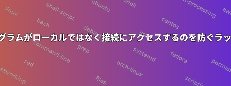 プログラムがローカルではなく接続にアクセスするのを防ぐラッパー