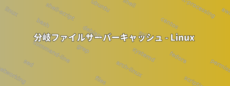 分岐ファイルサーバーキャッシュ - Linux