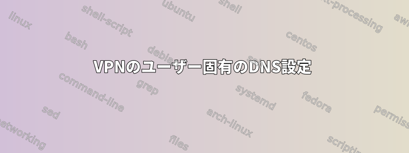 VPNのユーザー固有のDNS設定