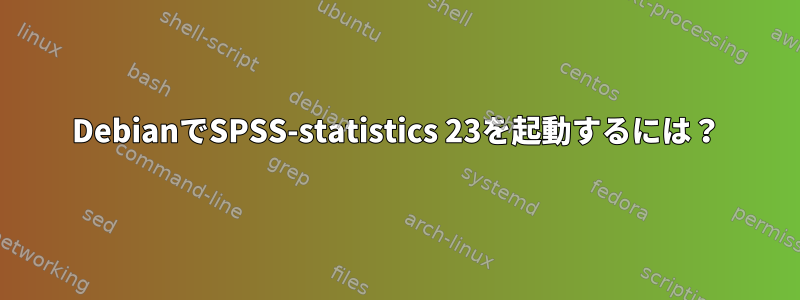 DebianでSPSS-statistics 23を起動するには？