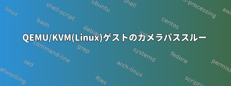 QEMU/KVM(Linux)ゲストのカメラパススルー