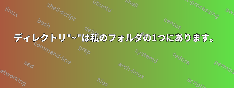 ディレクトリ"~"は私のフォルダの1つにあります。