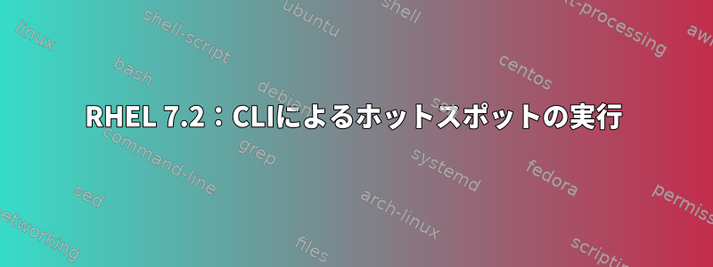 RHEL 7.2：CLIによるホットスポットの実行