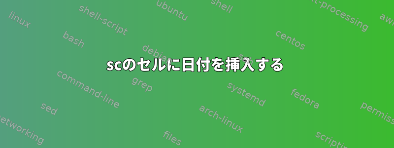 scのセルに日付を挿入する