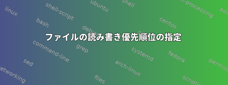 ファイルの読み書き優先順位の指定