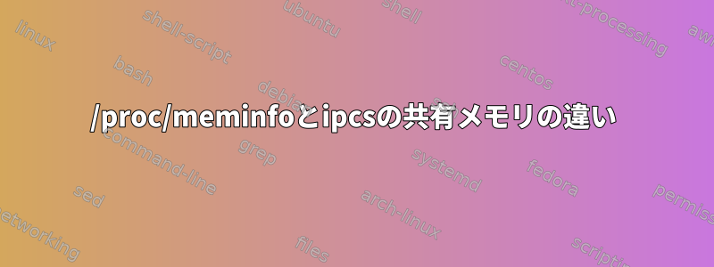 /proc/meminfoとipcsの共有メモリの違い