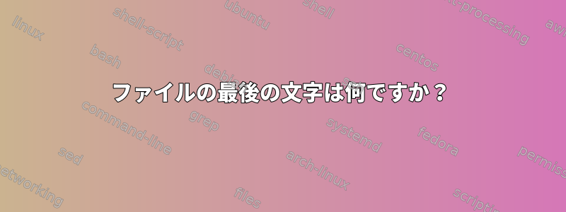 ファイルの最後の文字は何ですか？