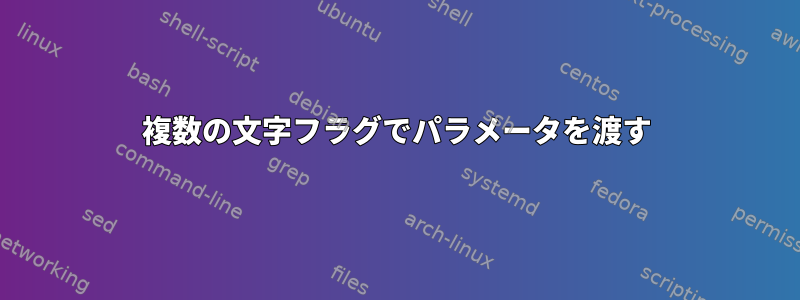 複数の文字フラグでパラメータを渡す