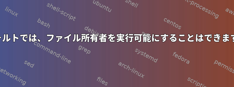 デフォルトでは、ファイル所有者を実行可能にすることはできますか？