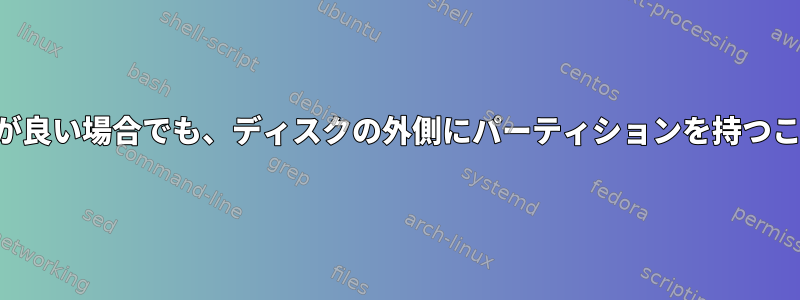 「エラー：セクタ数が良い場合でも、ディスクの外側にパーティションを持つことはできません！」