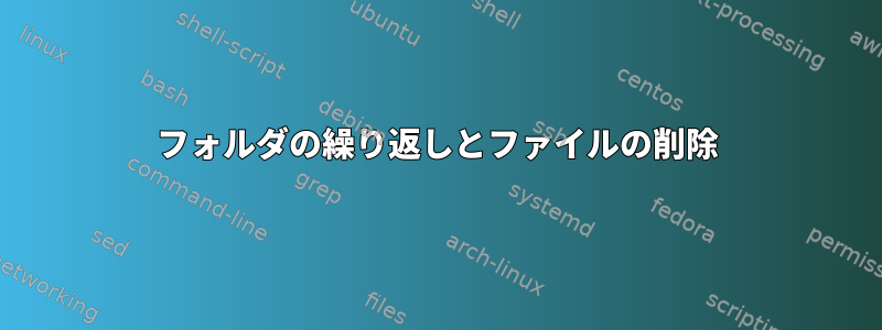 フォルダの繰り返しとファイルの削除