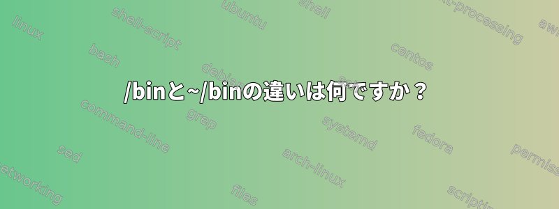 /binと~/binの違いは何ですか？