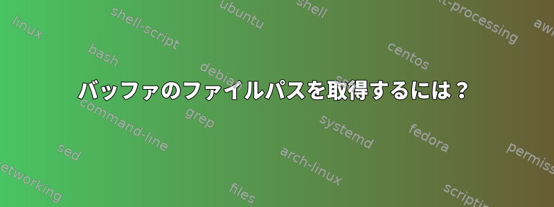 バッファのファイルパスを取得するには？