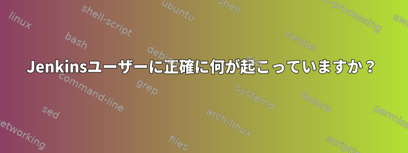 Jenkinsユーザーに正確に何が起こっていますか？