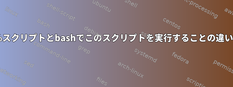 RPM％post％スクリプトとbashでこのスクリプトを実行することの違いは何ですか？