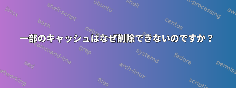 一部のキャッシュはなぜ削除できないのですか？