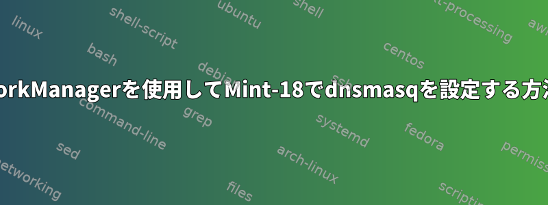 NetworkManagerを使用してMint-18でdnsmasqを設定する方法は？