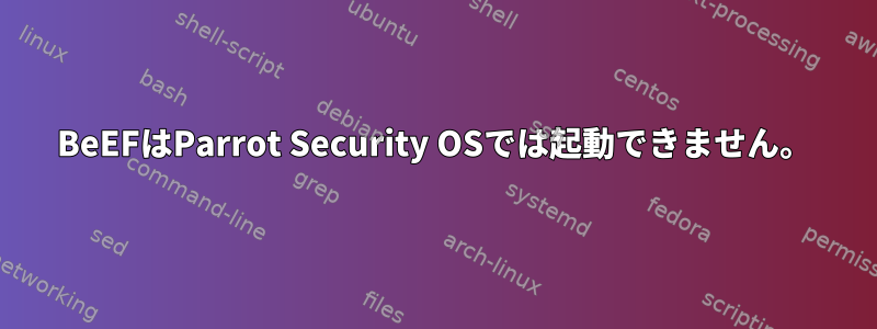 BeEFはParrot Security OSでは起動できません。