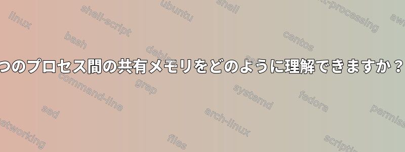 2つのプロセス間の共有メモリをどのように理解できますか？