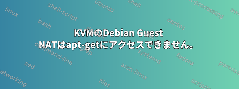 KVMのDebian Guest NATはapt-getにアクセスできません。