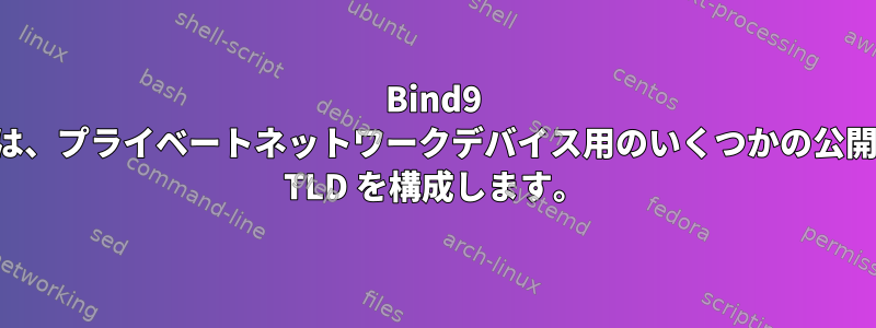 Bind9 は、プライベートネットワークデバイス用のいくつかの公開 TLD を構成します。