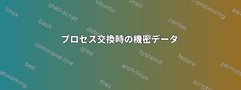 プロセス交換時の機密データ