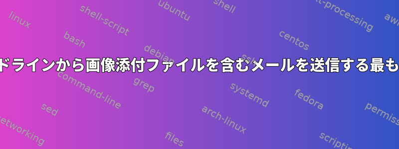 Gmailを使用してコマンドラインから画像添付ファイルを含むメールを送信する最も簡単な方法は何ですか？