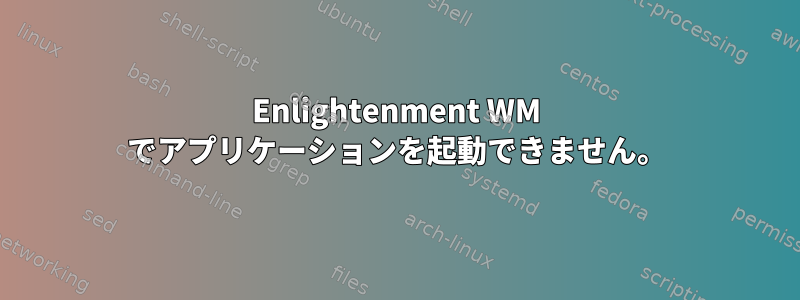 Enlightenment WM でアプリケーションを起動できません。