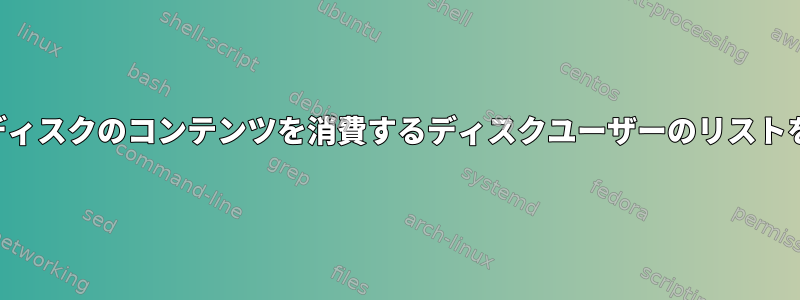 マイディスクのコンテンツを消費するディスクユーザーのリストを見る