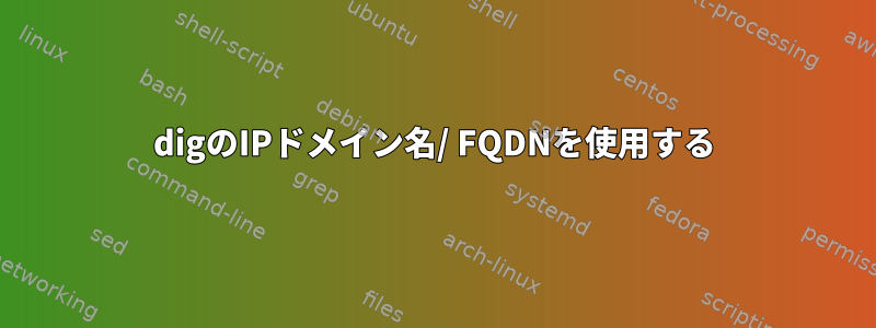 digのIPドメイン名/ FQDNを使用する