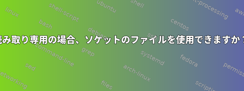 読み取り専用の場合、ソケットのファイルを使用できますか？