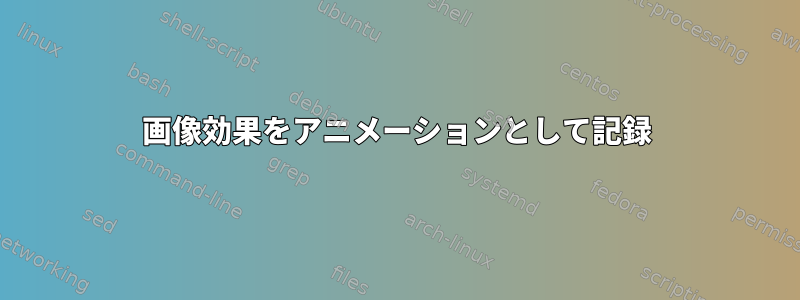 画像効果をアニメーションとして記録