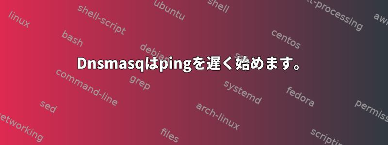 Dnsmasqはpingを遅く始めます。