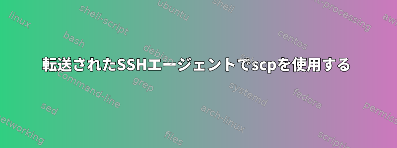 転送されたSSHエージェントでscpを使用する